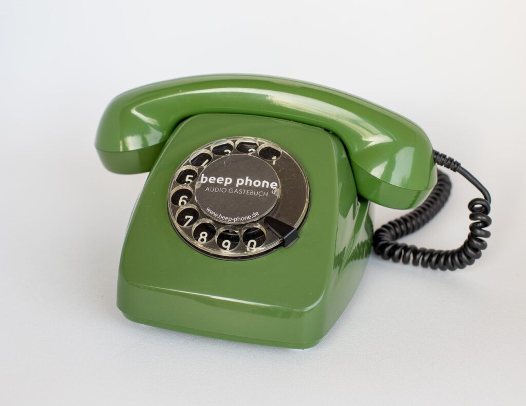 Beep Phone Audio-Gästebuch in Olivgrün