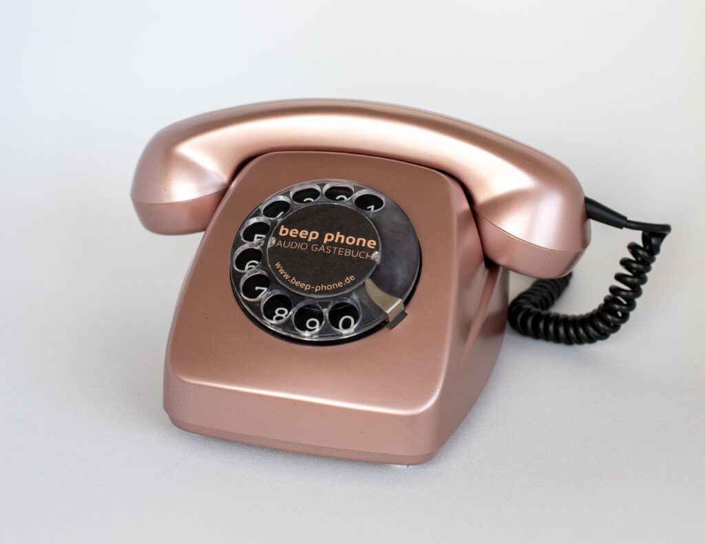 Beep Phone Audio-Gästebuch in Roségold